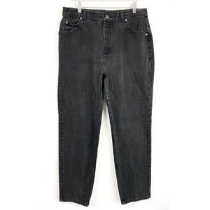 Vintage Riders High Rise 90s Baggy Mom Jean Black Wash Denim‎ Jeans - Size 34